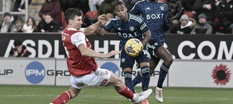 leeds united vs rotherham united f.c. standings